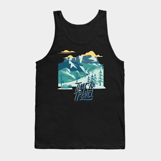 Time to Travel is my therapy Ready for new adventure Wanderlust Explore the world vacation Tank Top by BoogieCreates